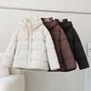 Sports simple cotton clothes New fashionable women's small thickened loose casual anti-season solid color bread clothes