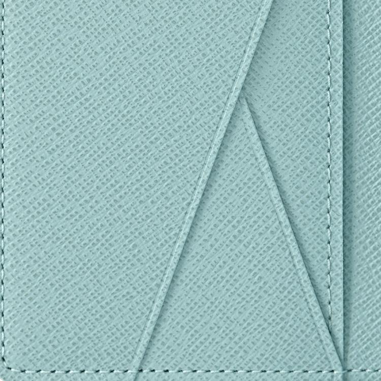 Louis Vuitton Pocket Organizer Vintage Ink Wash Print Water Park Water Droplet Print Coated Canvas With Leather Trim Card Holder Wallet Regular M82371