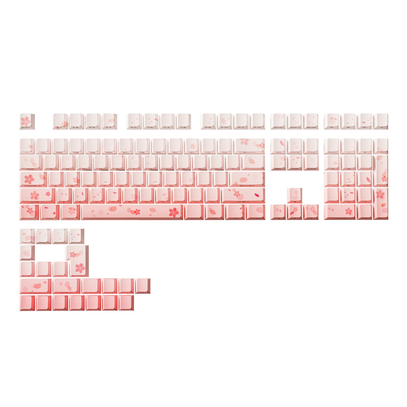 

YUNZII Cherry PBT 132 Key Double Sublimation Dual Process Gradient Side Print Shine Through Keycaps Custom Keycap Cherry Profile Keycaps for