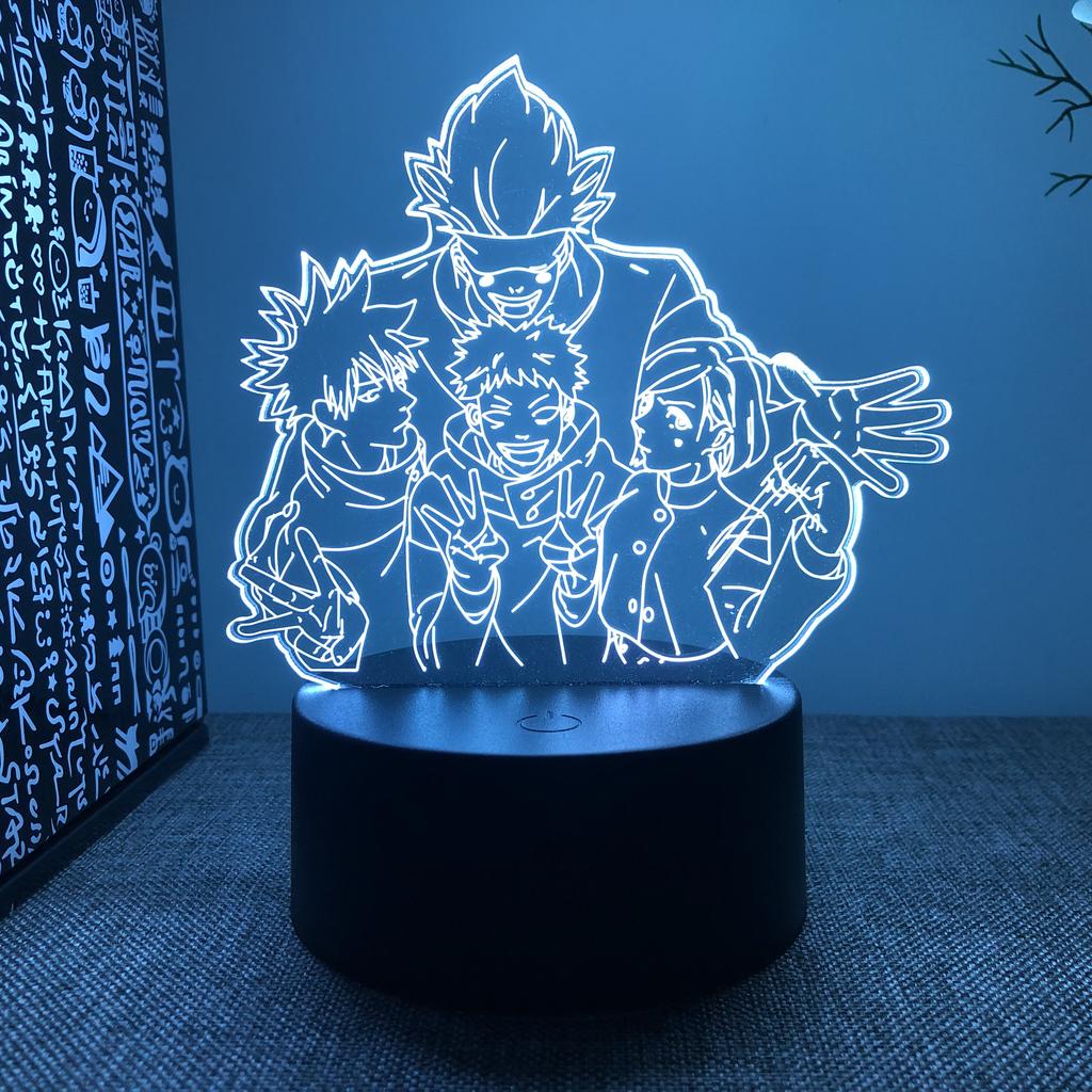 Attack on Titan 3D Lamp Anime Figures LED Night Light 16 Colors Lamps Remote Control RGB Decoration Bedroom Home Children Gifts