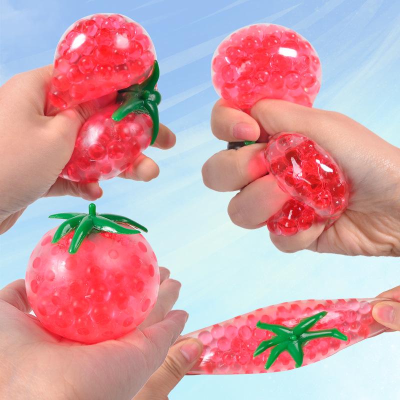 

Toys Squishy Fluid Tomato Stress Relief Squeeze Slow Rising Simulation Fruit Sensory Fidget Toy Anxiety Relief Gift Present