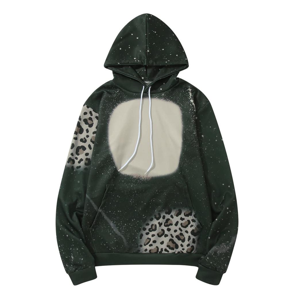 Women's Casual Fashion Print Comfortable Long Sleeve Pullover Hooded Top