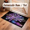 Barbersalon-Thema Weicher Kristall-Samt-Teppich Benutzerdefinierter Druck mit Name & Text Rutschfester Bodenteppich für Schlafzimmer Wohnzimmer