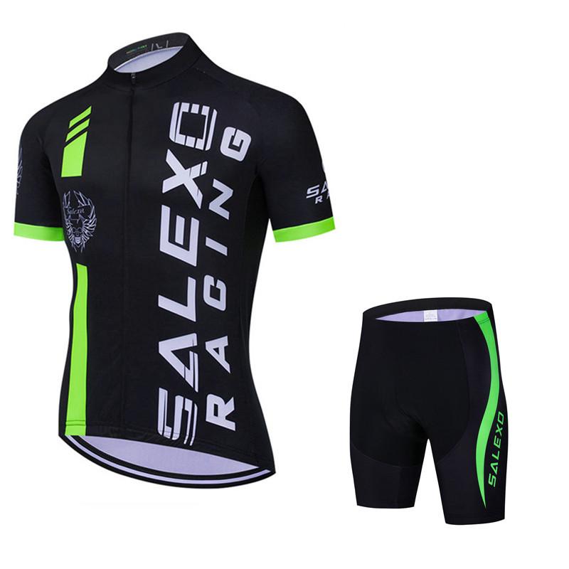 Bike Suit Men's Bicycle Suit Summer UV Protection Short Sleeve Suit Strap Shorts 2026 Summer Breathable Cycling Suit Set