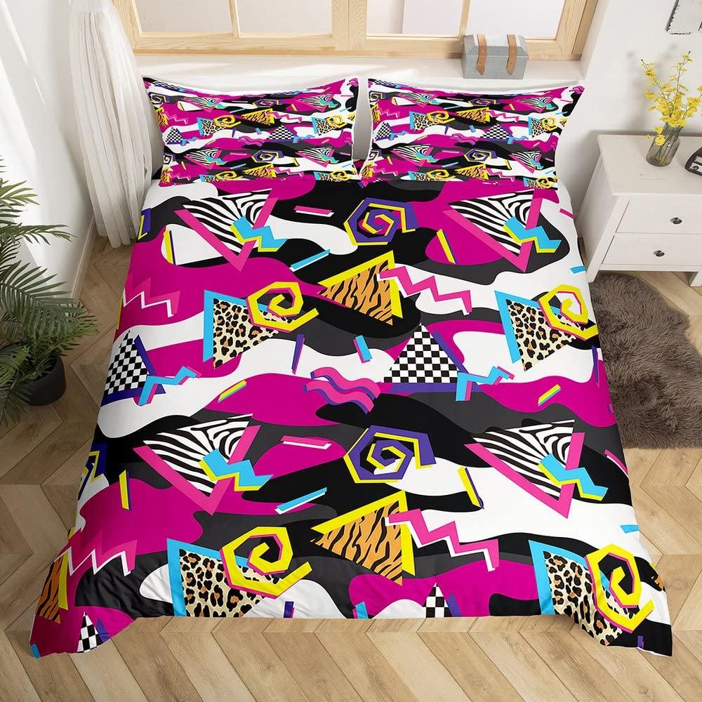 Nepravidelná Geometrie Král Královna Povlak na Peřinu Bohemský Styl Ložní Prádlo Sada Pro Děti Dospívající Dospělé Moderní Umění 2/3ks Polyesterový Povlak na Přikrývku