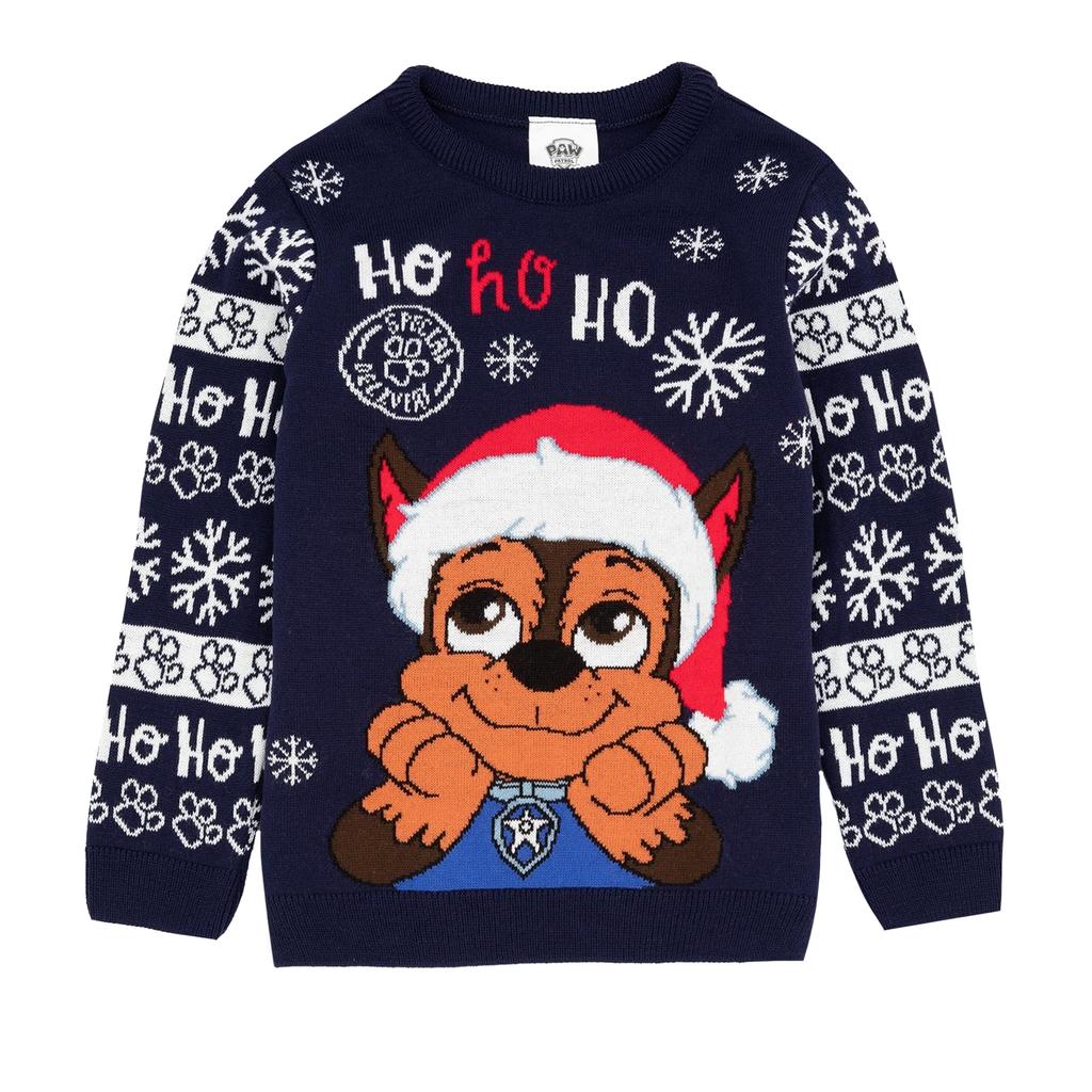 Paw Patrol Childrens/Kids Chase Knitted Christmas Jumper