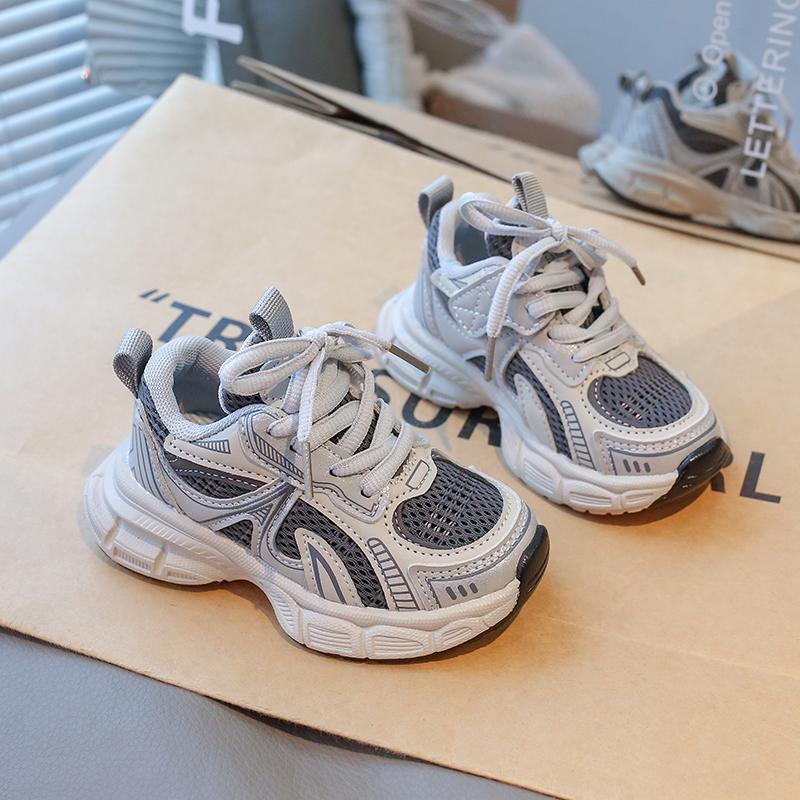 

Детская мода Four Seasons Дышащая повседневная обувь для детей Бег Спорт Студенты Девочки Трендовые удобные кроссовки для спортзала 26 серый