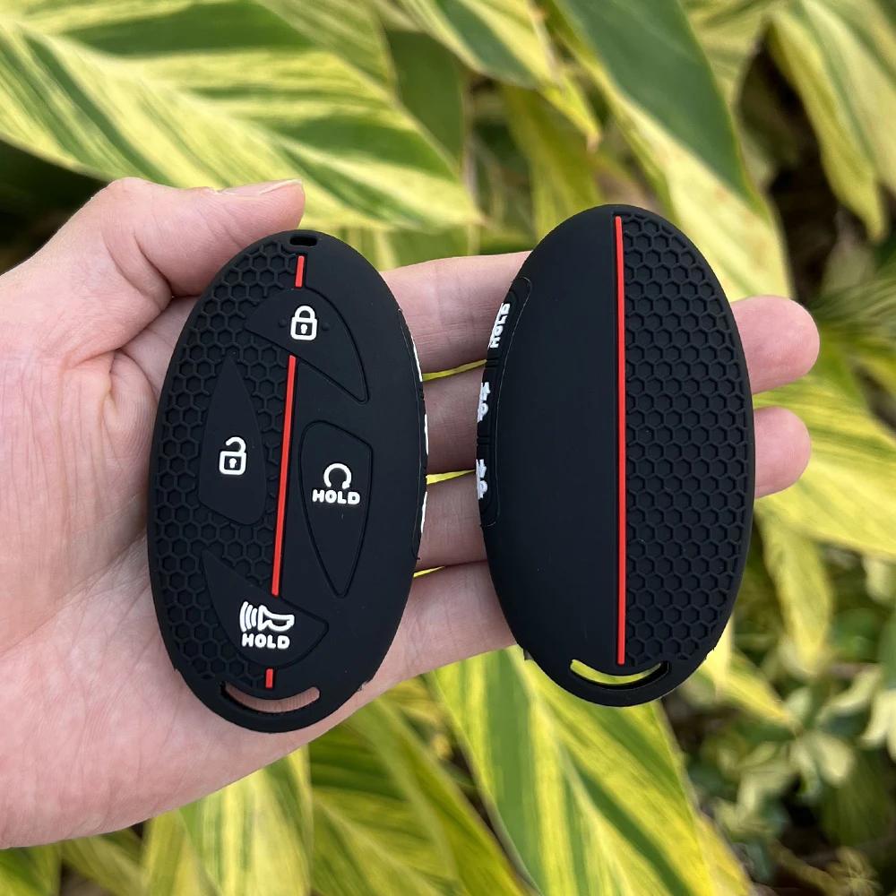 Silicone Car Key Case Holder Shell Soft Remote Cover Protector For Hyundai Ioniq 6 Grandeur Gn7 Kona Ev  Lonic 6 Keychain