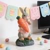 Harz Ostern   mit Karotte Süßer Hase Harzfigur Entzückend   Dekoration für Zuhause