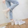 New Mori straw shoes lace short boots bag head sandals fairy wind flat bottom breathable women's shoes cool boots