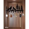 Wolf Themed Metal Key Holder Coat Rack Wall Mounted Rustic Home Decor