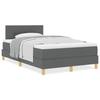 VidaXL Lit avec Sommier et Matelas Gris Foncé 120x200 cm Tissu 3338910