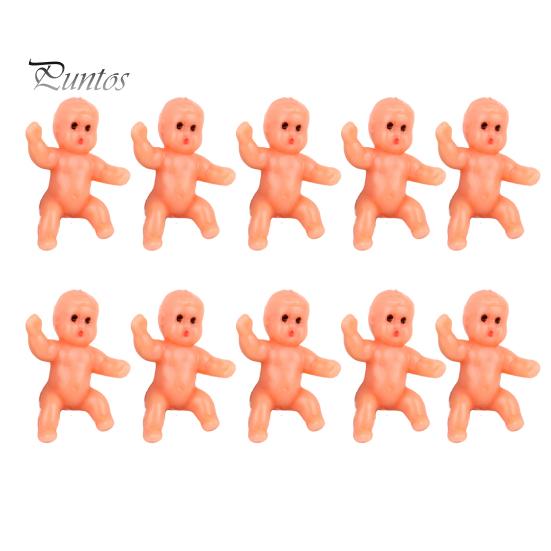 

10 шт. детские украшения, детская фигурка, многоразовые, гладкие, подарок для детского душа, мини-пластик, мини-пвх, украшения для детской вечеринки телесный