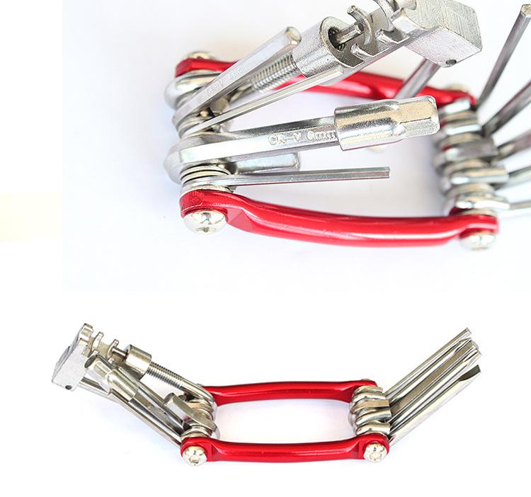 Wielofunkcyjne narzędzie do naprawy rowerów górskich 11 w 1 ze śrubokrętem sześciokątnym i przecinakiem do łańcucha