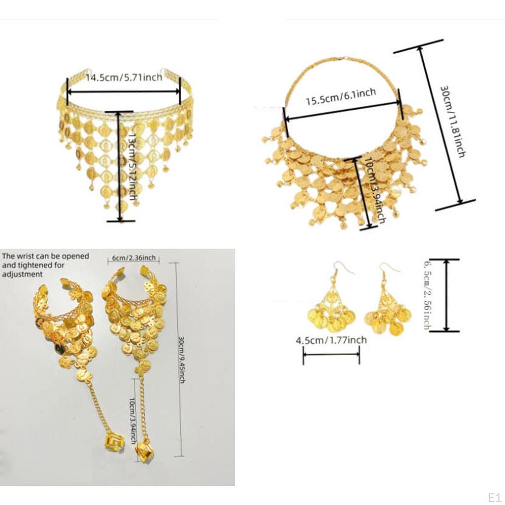 3 Pieces Belly Dance Jewelry Set Traditional Indian Jewellery