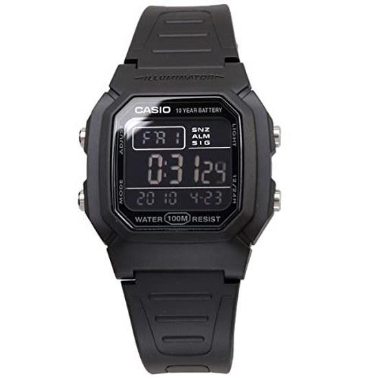 CASIO Standard Digital Mens Wristwatch W-800H-1BV Black Reverse LCD Overseas Model