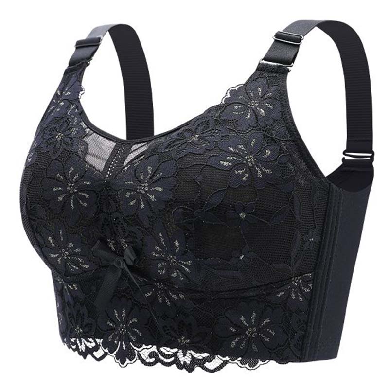 Large Breasts Show Small Without Steel Ring Latex Underwear Ladies Gathered Anti-sagging Adjustable Thin Section Bra