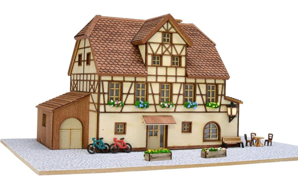 Woody Joe 1/87 European Streets Series Germany Wooden Model Assembly Kit