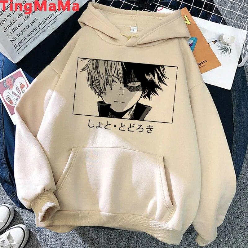 My Hero Academia Shoto Todoroki hoodies Unisex y2k aesthetic printed Korea 2021 Unisex pullover 2021 Unisex Hoodie