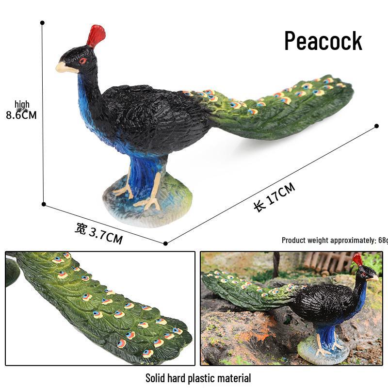 Children's Animal Simulation Toy Set: Eagle, Falcon, Secretary Bird, Owl Figurines