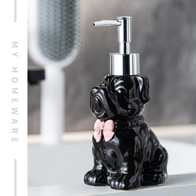 Lovely Cats Design Soap Dispenser Easy Maintenance Soap Holder with Press Pump For Household Countertop Organization