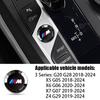 Crystal One Click Start Stop Button Cover M Tri Color Logo Ignition Switch Decor Accessories Trim For BMW E90 G80 M3 G30 M5 F82 npbf16