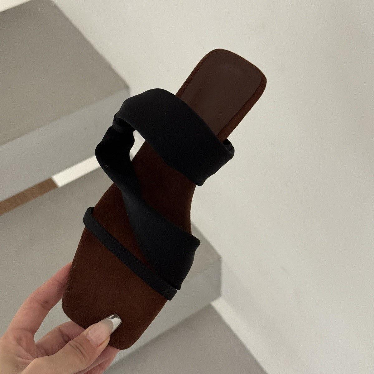 

Цветовая гамма в стиле ретро Spice Girls! Замшевые сандалии с квадратным носком на танкетке, женские летние сандалии с открытым носком и обмоткой 35 чёрный