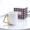 Ceramic Coffee Mug Creative Gold-plated Christmas Tree Style Mug Milk Coffee Tea Cup Gift
