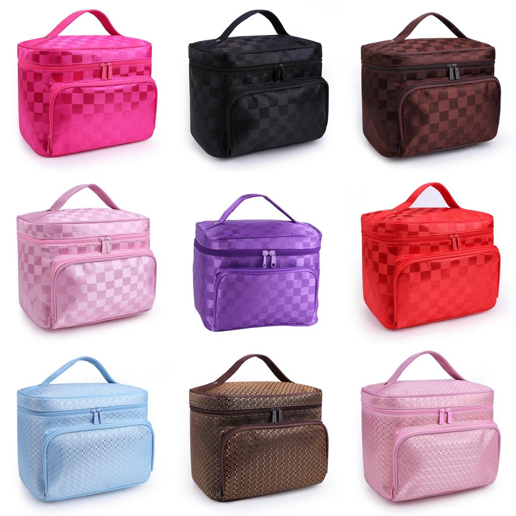Foldable Travel Makeup Bag With Versatile Storage For Cosmetics And Toiletry Items