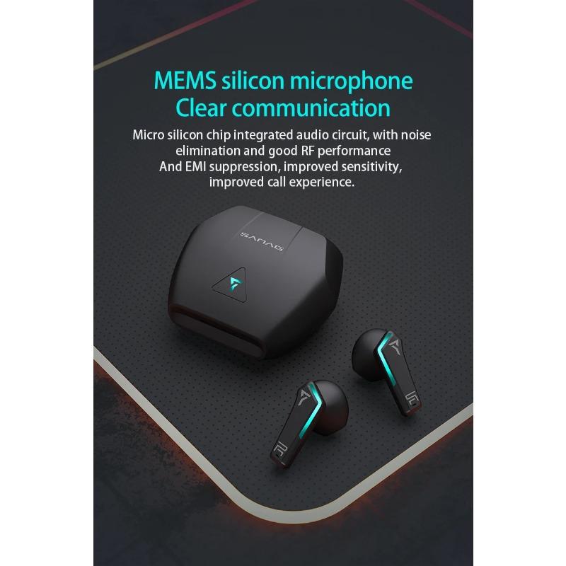 

Новый Sanag X Pro Anc с шумоподавлением IPX-5, водонепроницаемые настоящие беспроводные наушники с низкой задержкой, игровая Bluetooth-гарнитура Tws