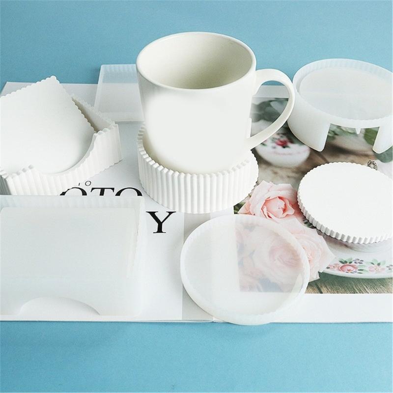 Stampo per colata in silicone versatile Stampo in resina epossidica Stampo per sottobicchieri versatile rotondo/quadrato/rettangolare Strumento per la creazione di gioielli