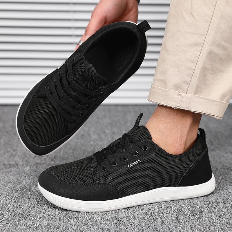 New Fashion Men's Sneakers Wide Toe Breathable Barefoot Sports Large Summer Trendy Black Mesh Casual Walking Shoes Hot Selling