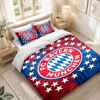 Set Biancheria da Letto 1 Copripiumino 2 Federe Stampa Bayern Monaco Decorazione Camera da Letto Casa