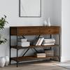 VidaXL Console Table with Drawers and Shelves Brown Oak 833407