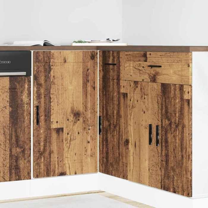 VidaXL Kitchen Cabinet Porto Old Wood Engineered Wood, Sink Cabinet, Kitchen Sink Base Cabinet, Cabinet of 854306