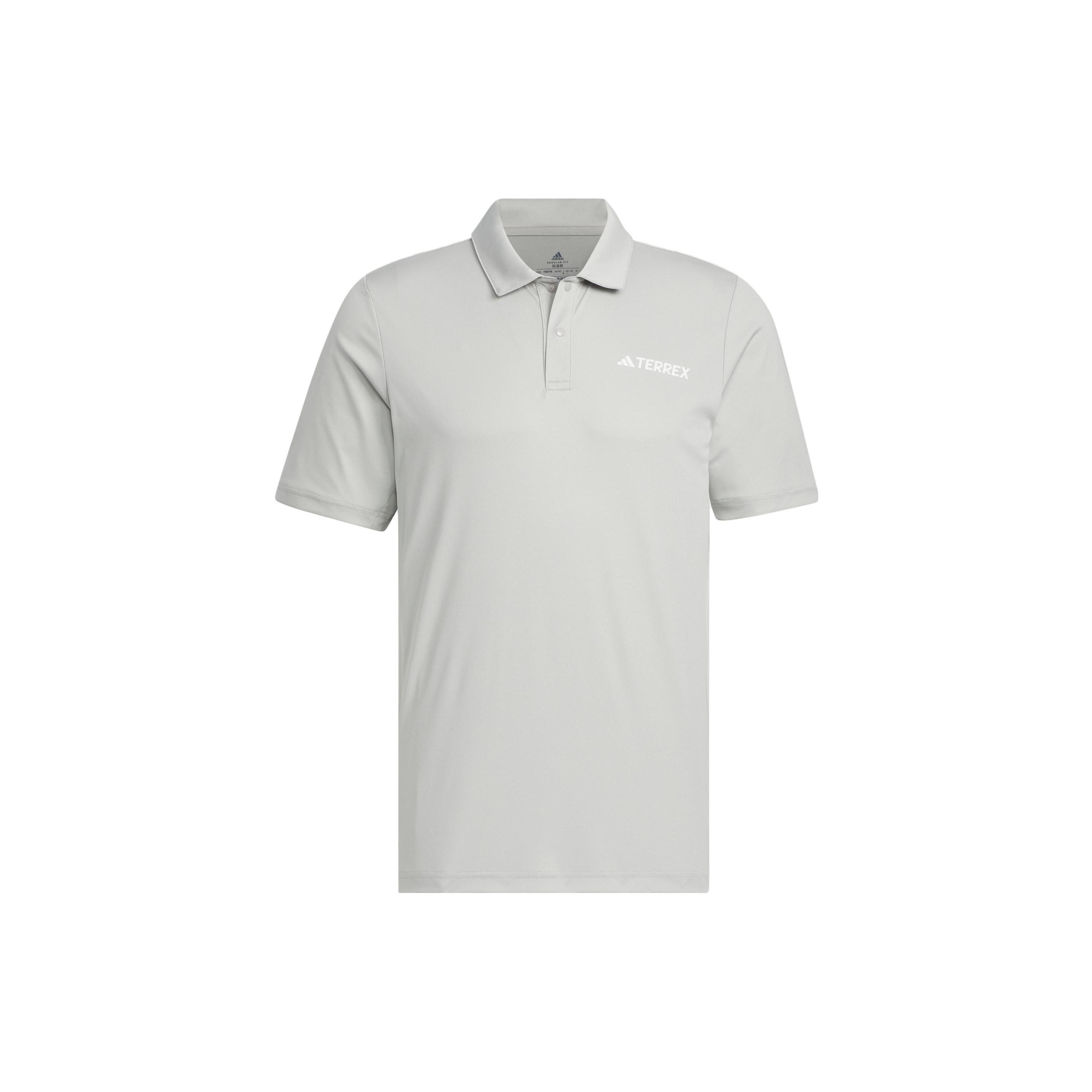 adidas Terrex Logo Polo Shirts Asia Sizing  Grey  Men s IC4415 L