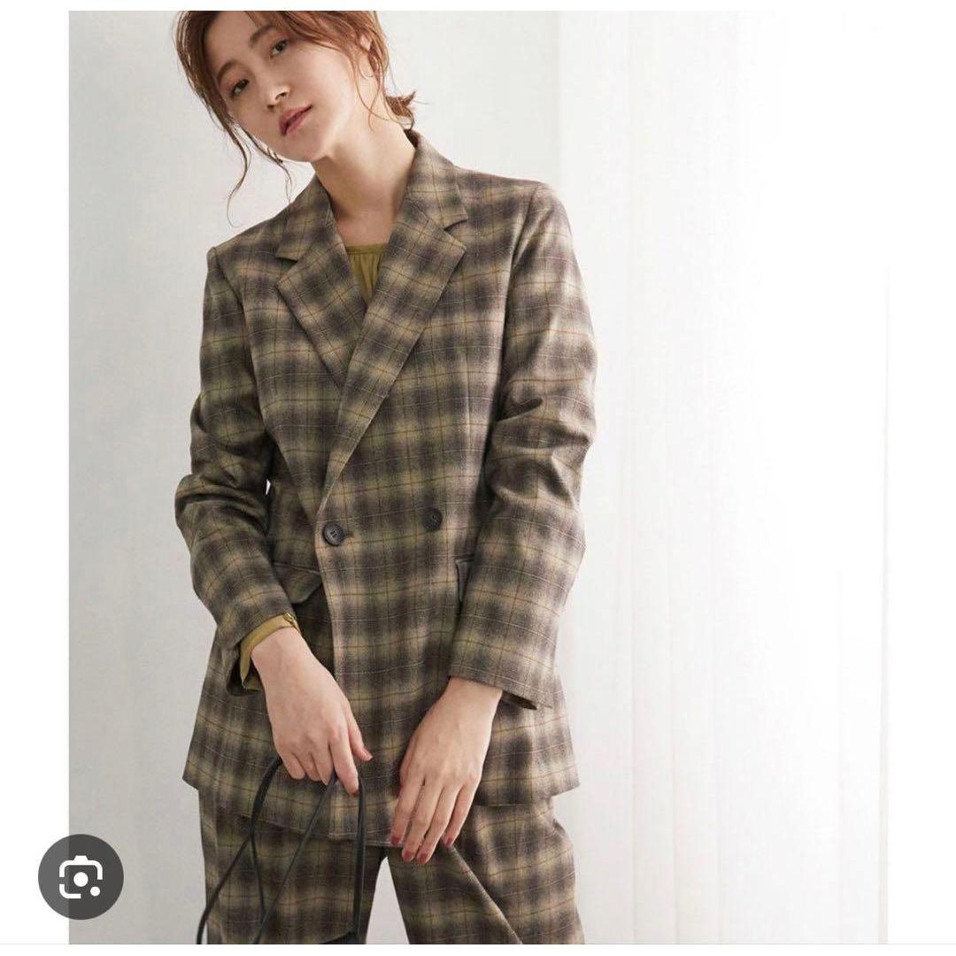 Rope Picnic Plaid Jacket Setup Brown Stylish Wear