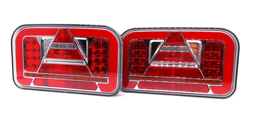 Lampa Led Z Dużym Trójkątem L+P, 12-24V Dynamiczny Kierunek