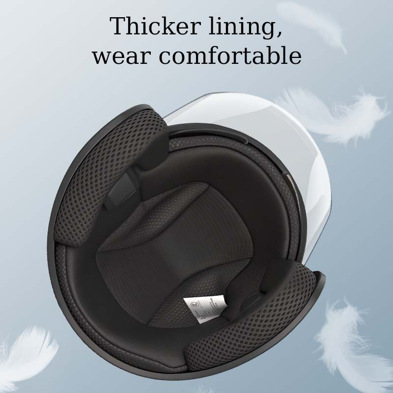 Lightweight retro 3/4 head helmet for men and women with dual lens visor for scooters, electric bikes and bicycles