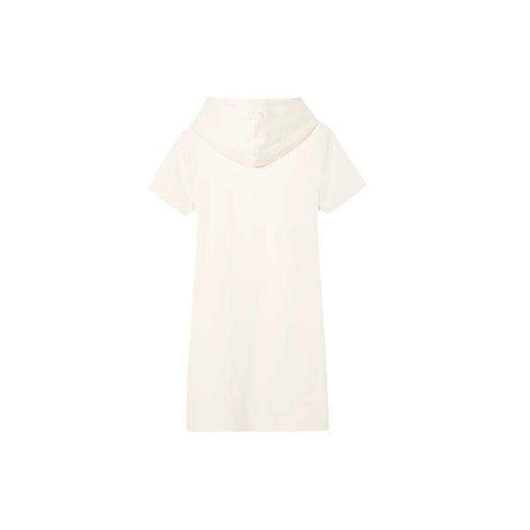 New MLB Short Sleeved Dresses Women's Cream White 3FOPB0141-43CRD