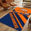 Denver Broncos Logo Customized Name Area Rug Suitable for Foyer Study room Decorate room Dining Room Anti-slip Rug Decorate Offices