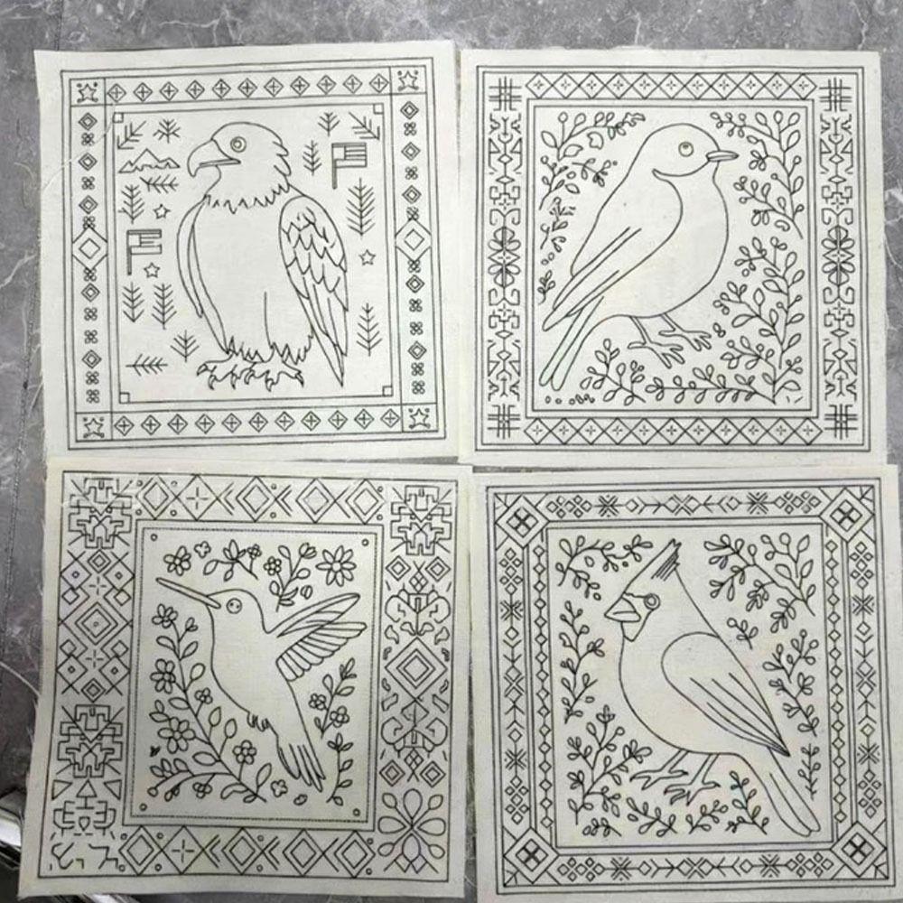DIY Hummingbird Cross Stitch Kit Non-finished Products with Floral Pattern Birds Cross Stitch Kit Embroidery Art
