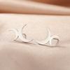 LIKGREAT Crescent Moon Earring for Women Girls Lunar Moon Phase Stud Dangle Earrings Stainless Steel Jewelry Gift