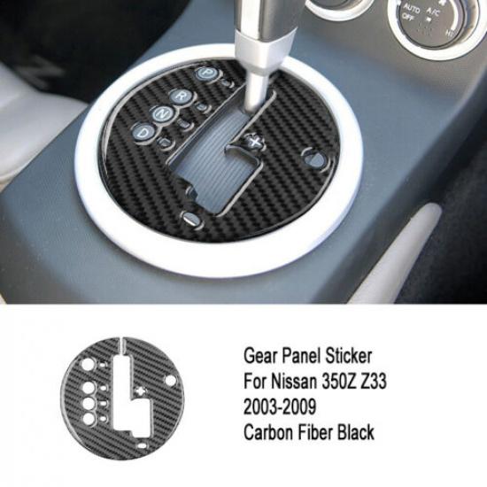 Soft Carbon Fiber Car Central Gear Shift Panel Sticker For Nissan 350Z 06-09