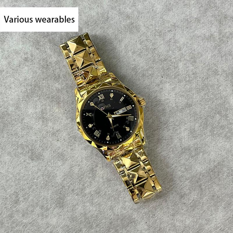 

Новые мужские кварцевые часы водонепроницаемые деловые часы с двойным календарем классические мужские часы