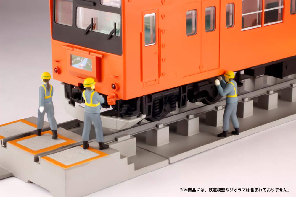 PM Office A Super Mini Figure 10 Expert Railroad Worker Set 2 Scale PVC Painted Finished Figure MS049 1/80 1/80