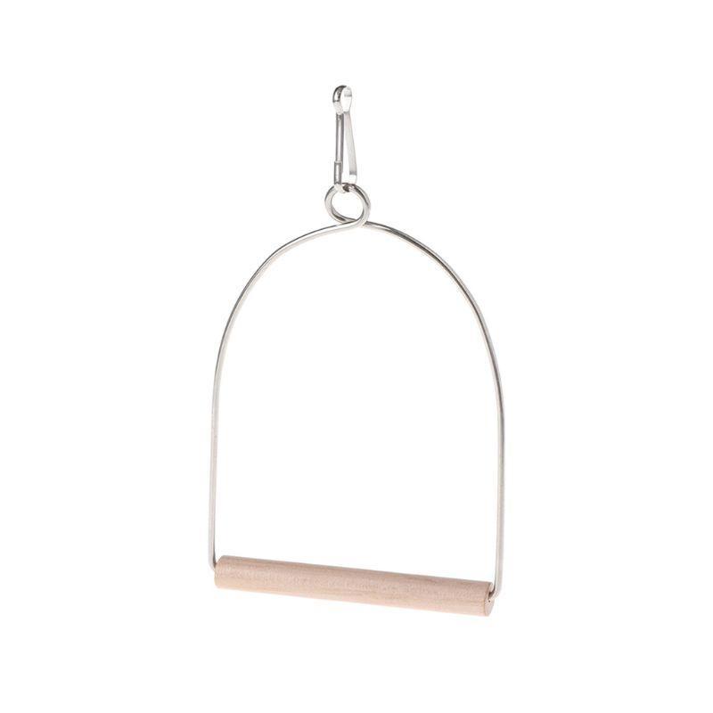 Natural Wooden Pet Birds U-shaped Perch Parrots Hanging Swing Cage Stand Climbing Holder Pendant for Parakeet Macaw