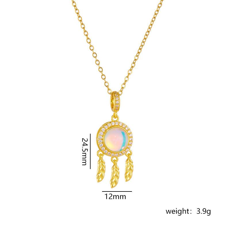 Personality Sun Moon Heart Zircon Pendant Necklace Stainless Steel Fashion Geometric Choker Jewelry Party Gifts For Women Girls