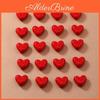 3d 50pcs Acrylic Glossy Red Heartshaped Beads Craft Supplies For Diy Necklaces Earrings Bracelets Keychain Pendants For Jewelry Making