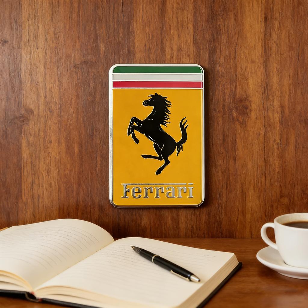 3D Aluminum Auto Badge Sticker Body Trunk Window Decoration Decal For Ferrari Farah Donkey Emblem Car Modification Accessories TG6